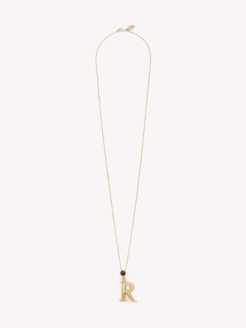 Colliers Chloe Alphabet With Pendant Doré | CHE-SR14338