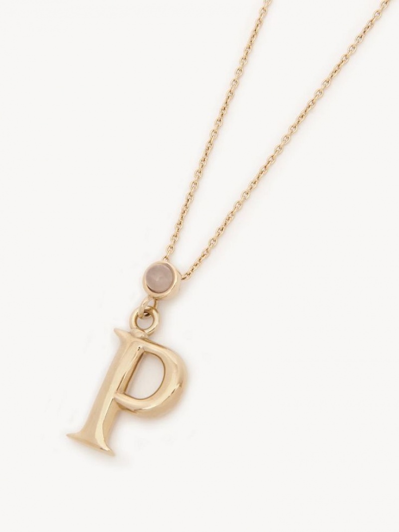 Colliers Chloe Alphabet With Pendant Doré | CHE-SR14340