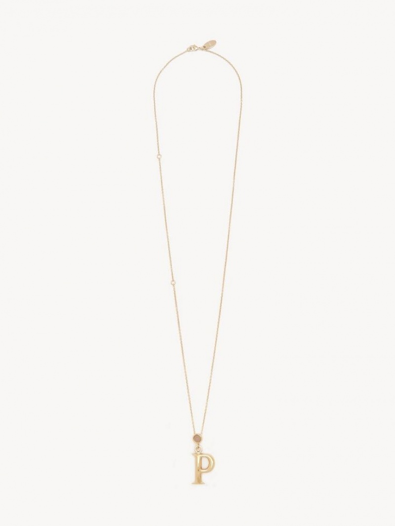 Colliers Chloe Alphabet With Pendant Doré | CHE-SR14340