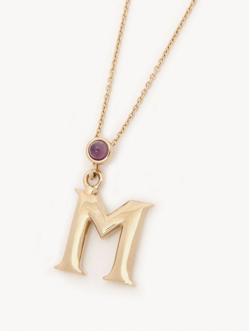 Colliers Chloe Alphabet With Pendant Doré | CHE-SR14343