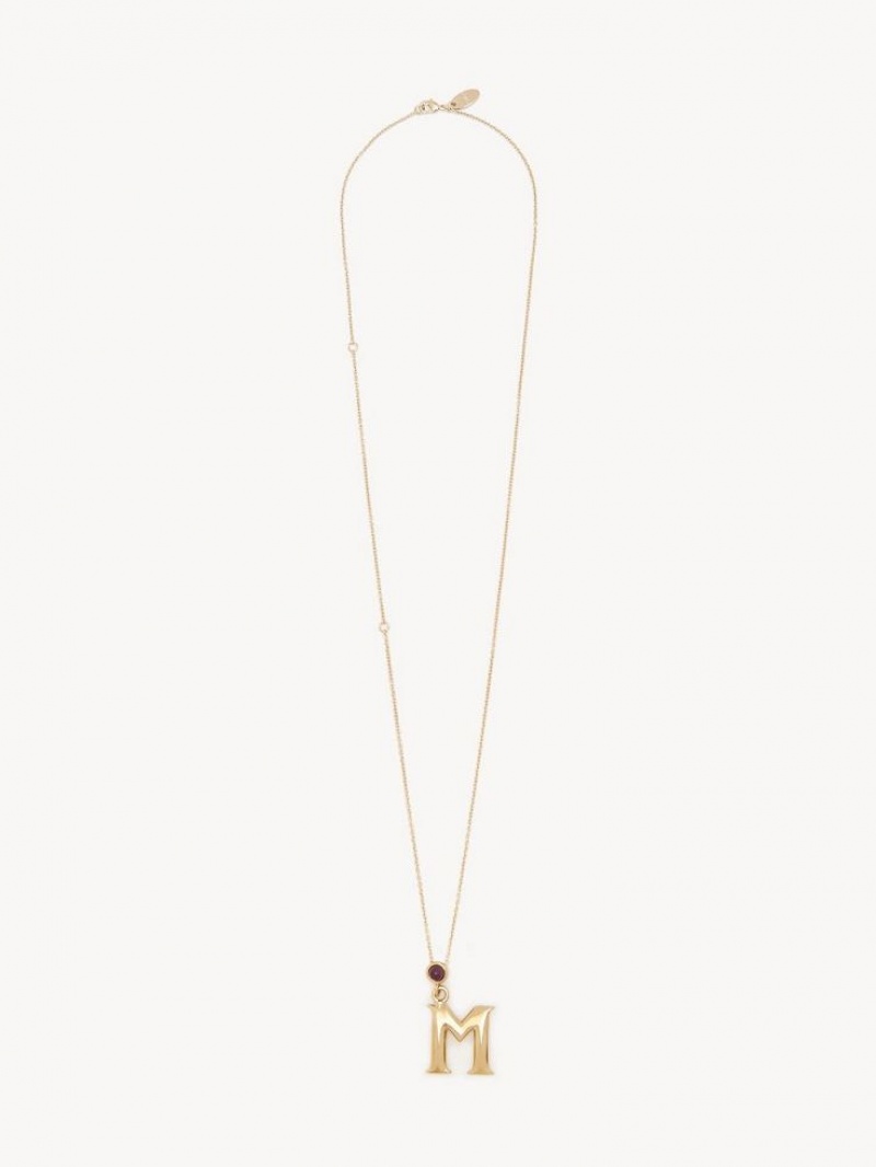 Colliers Chloe Alphabet With Pendant Doré | CHE-SR14343