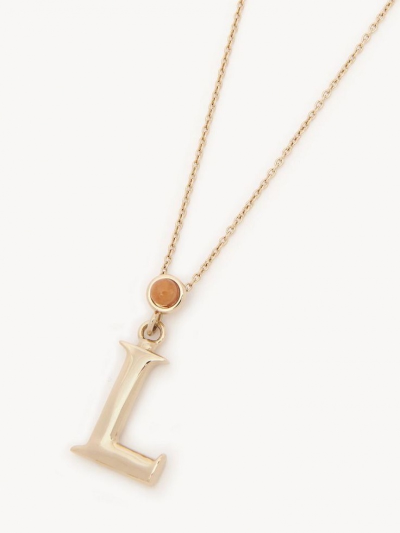 Colliers Chloe Alphabet With Pendant Doré | CHE-SR14344