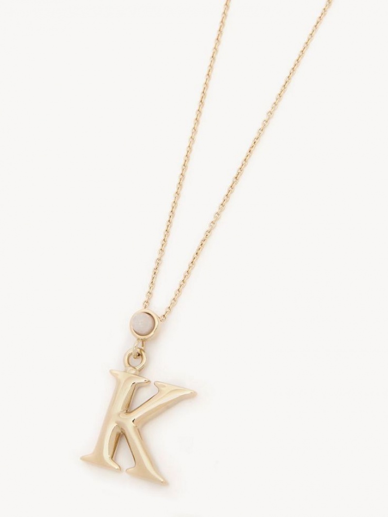 Colliers Chloe Alphabet With Pendant Doré | CHE-SR14345