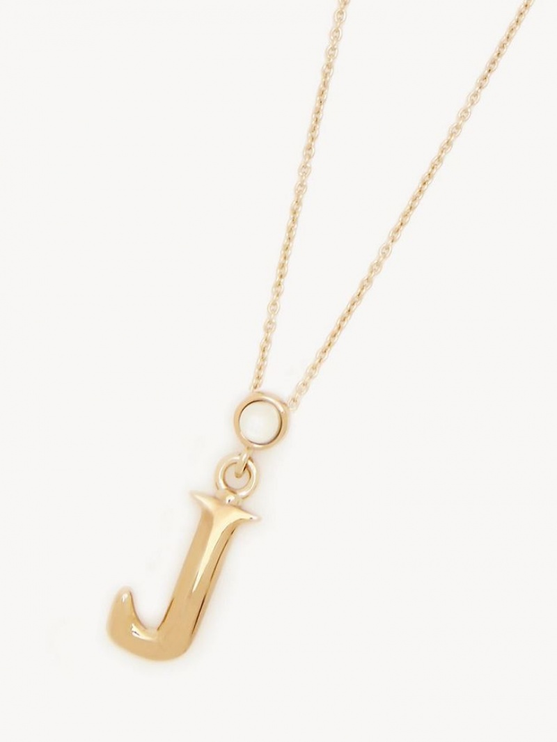 Colliers Chloe Alphabet With Pendant Doré | CHE-SR14346