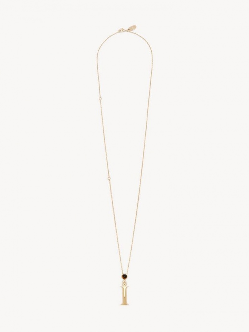 Colliers Chloe Alphabet With Pendant Doré | CHE-SR14347