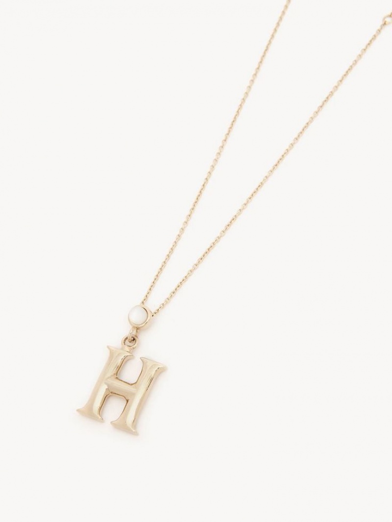 Colliers Chloe Alphabet With Pendant Doré | CHE-SR14348