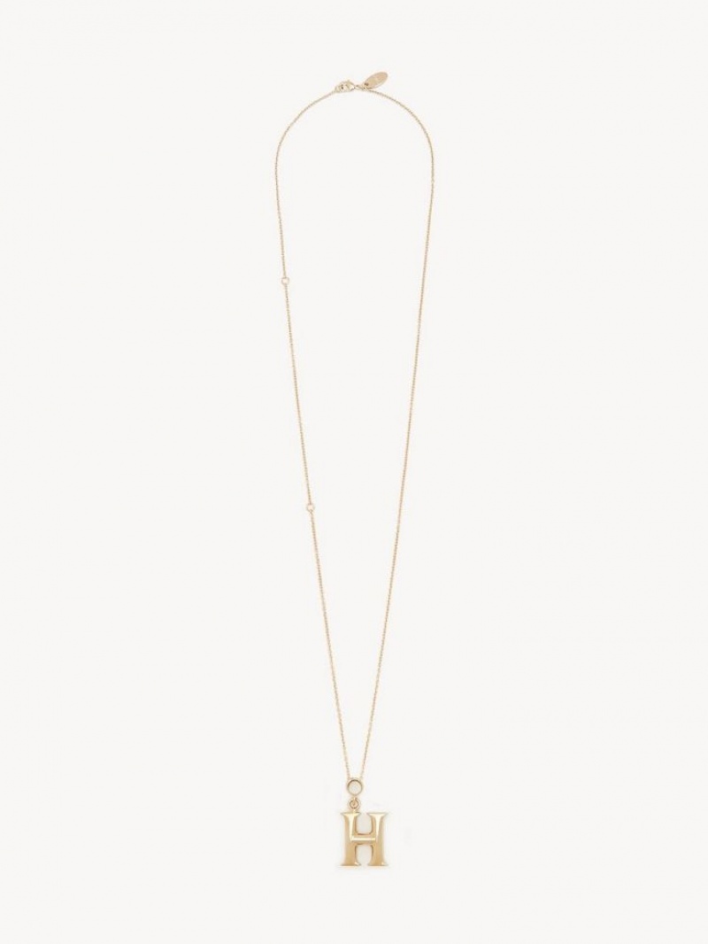 Colliers Chloe Alphabet With Pendant Doré | CHE-SR14348