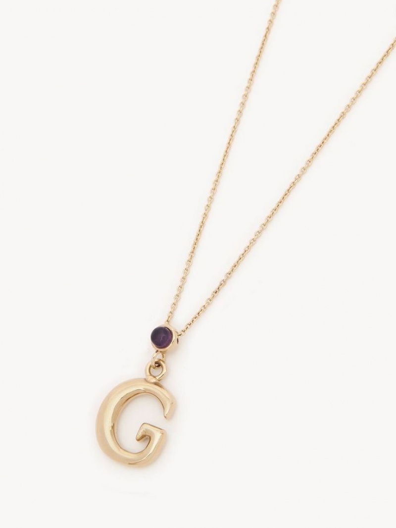 Colliers Chloe Alphabet With Pendant Doré | CHE-SR14349