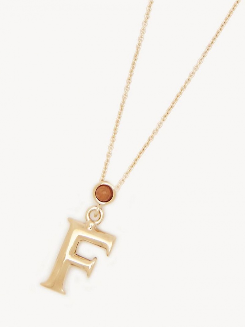 Colliers Chloe Alphabet With Pendant Doré | CHE-SR14350