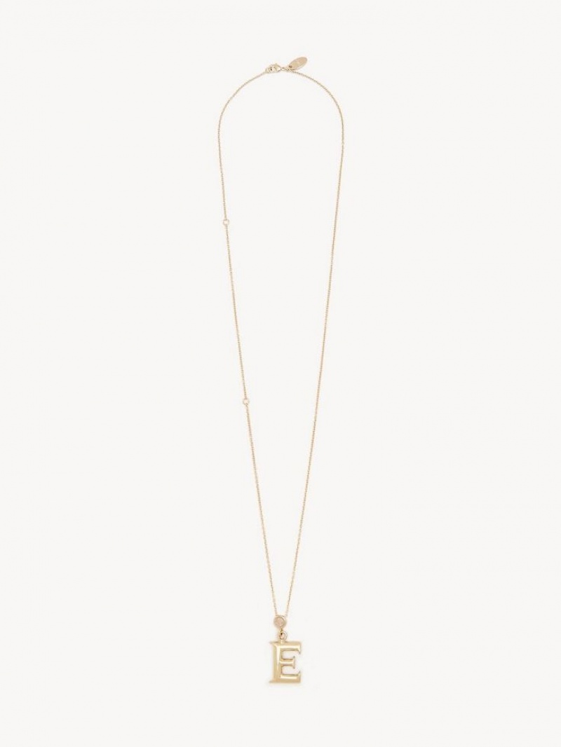 Colliers Chloe Alphabet With Pendant Doré | CHE-SR14351