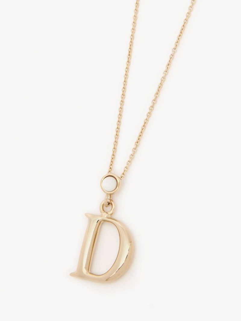 Colliers Chloe Alphabet With Pendant Doré | CHE-SR14352