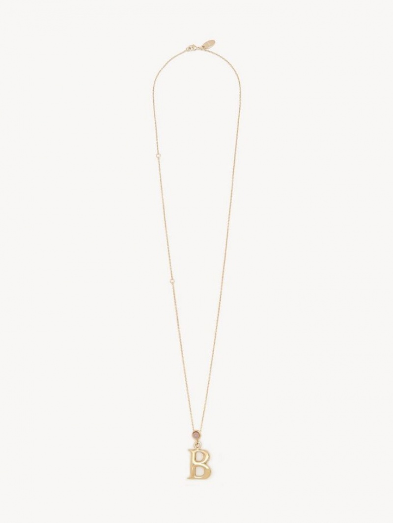 Colliers Chloe Alphabet With Pendant Doré | CHE-SR14422