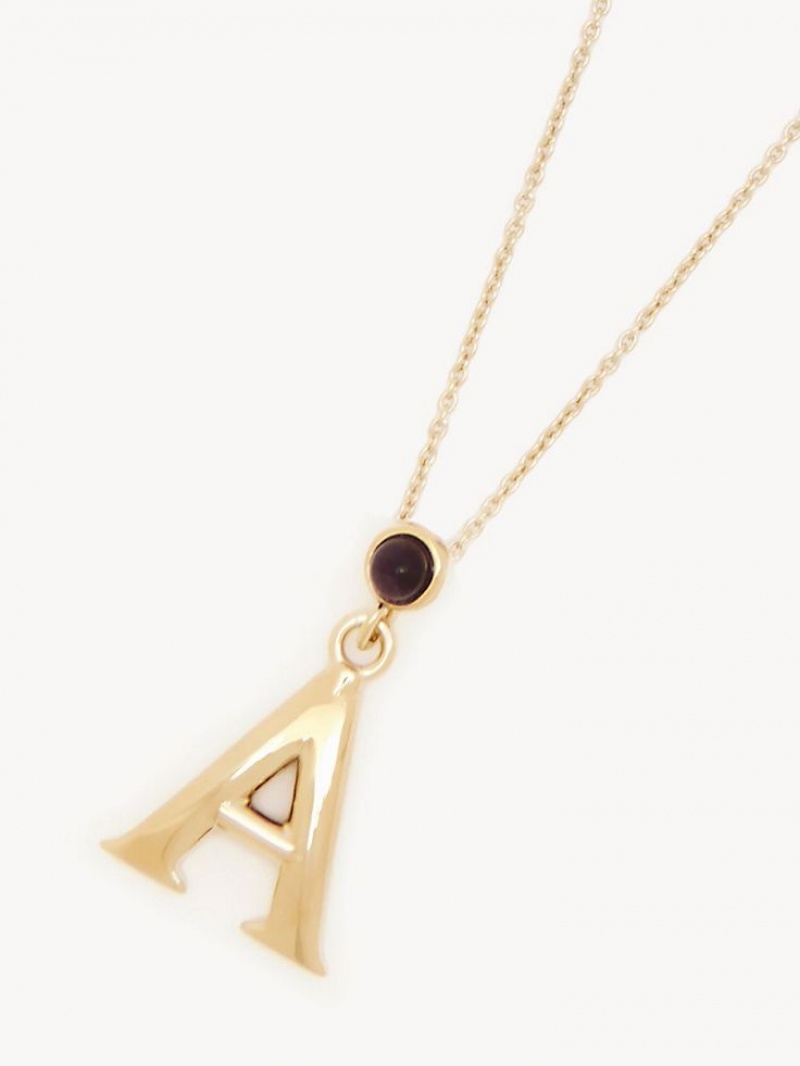 Colliers Chloe Alphabet With Pendant Doré | CHE-SR14430