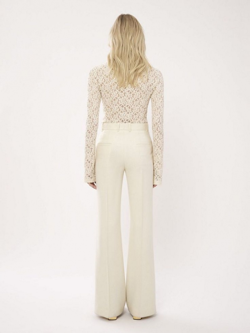 Costume Chloe High-waisted Flare Blanche | CHE-SR14038