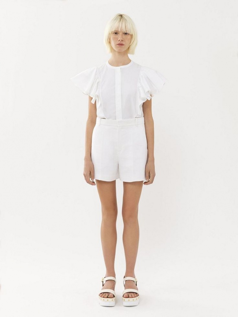 Costume Chloe Tailored Shorts Blanche | CHE-SR14053