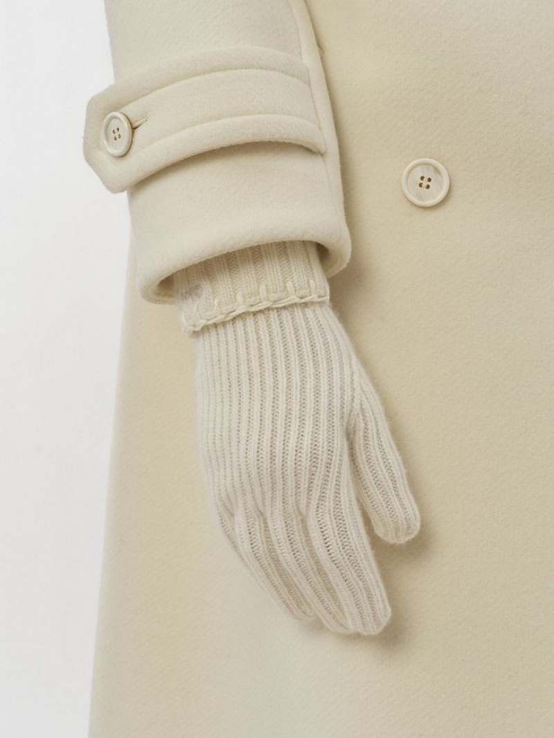 Gant Chloe Nervuré Knit Blanche | CHE-SR14480