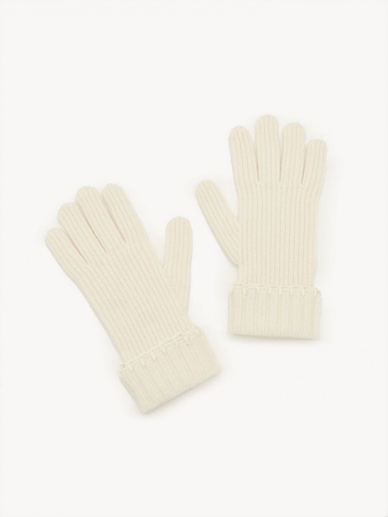 Gant Chloe Nervuré Knit Blanche | CHE-SR14480