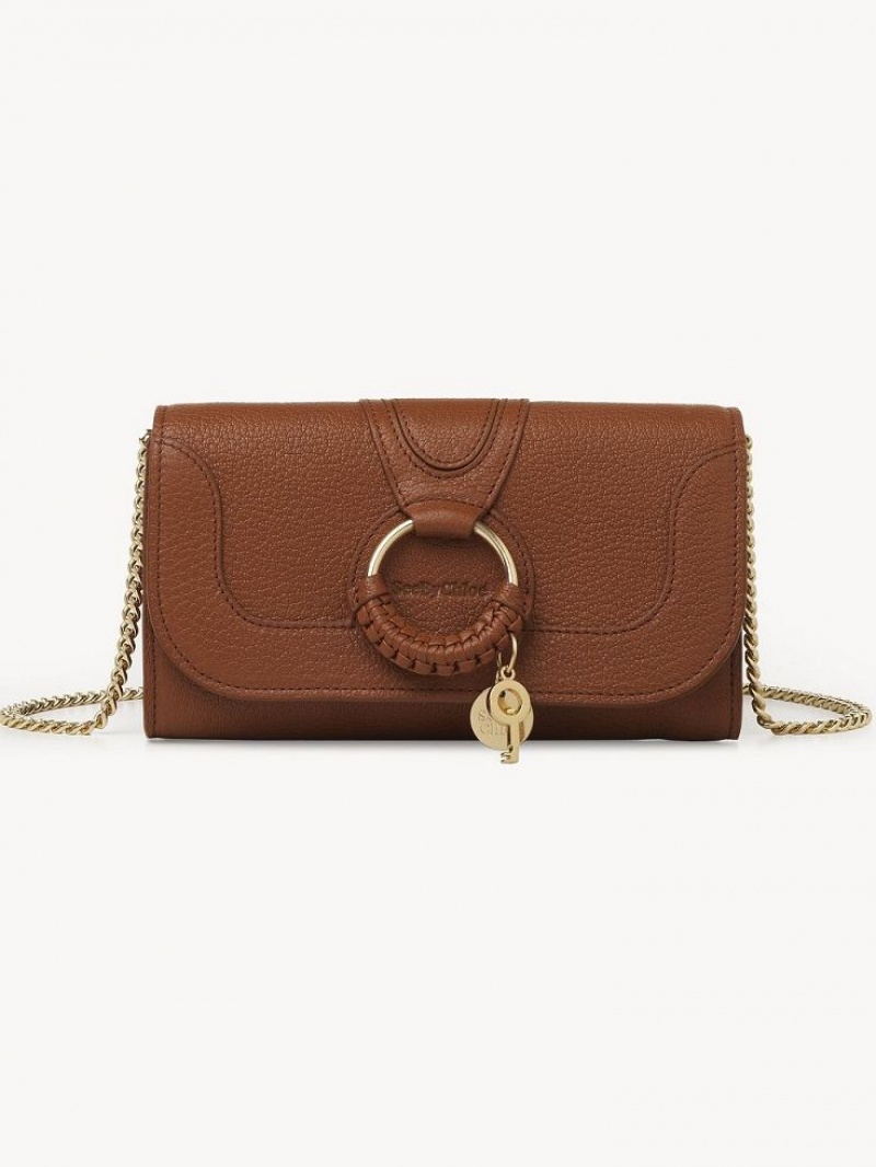 Grands Portefeuilles Chloe Hana Chain Marron | CHE-SR14914