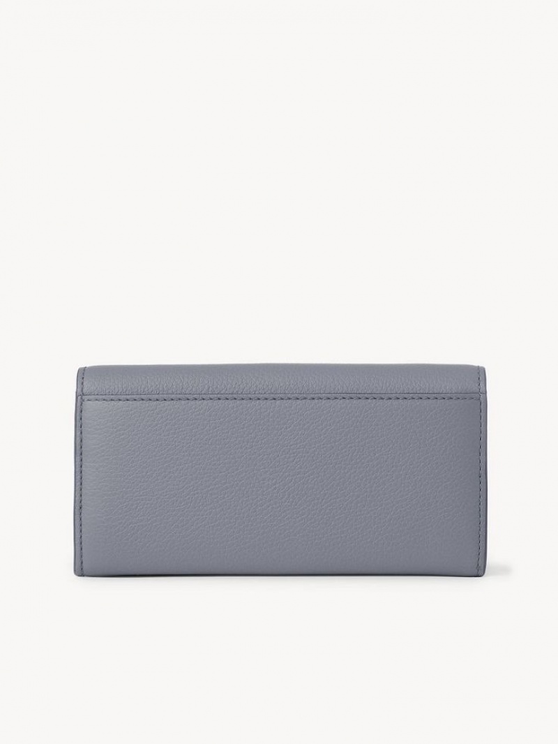 Grands Portefeuilles Chloe Marcie With Flap Bleu | CHE-SR14302