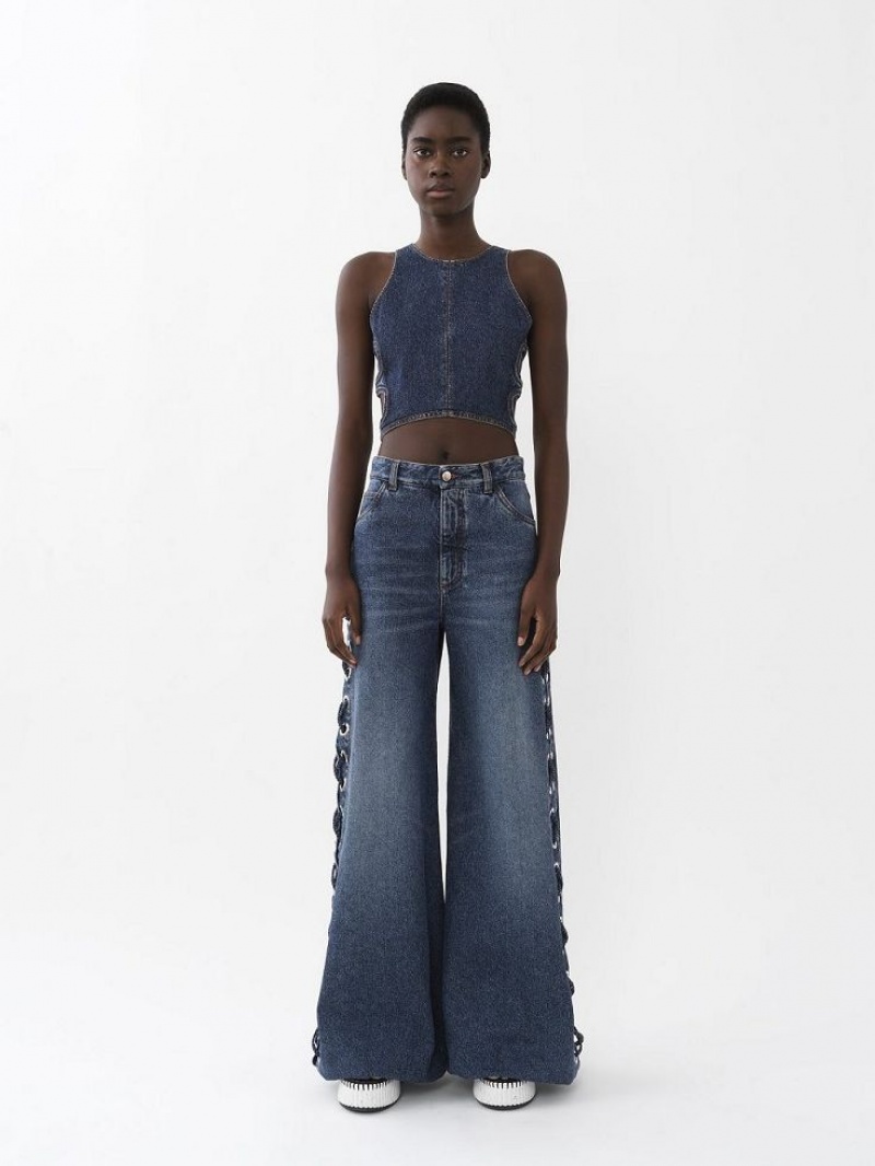 Hauts Chloe Cropped Bleu | CHE-SR13892