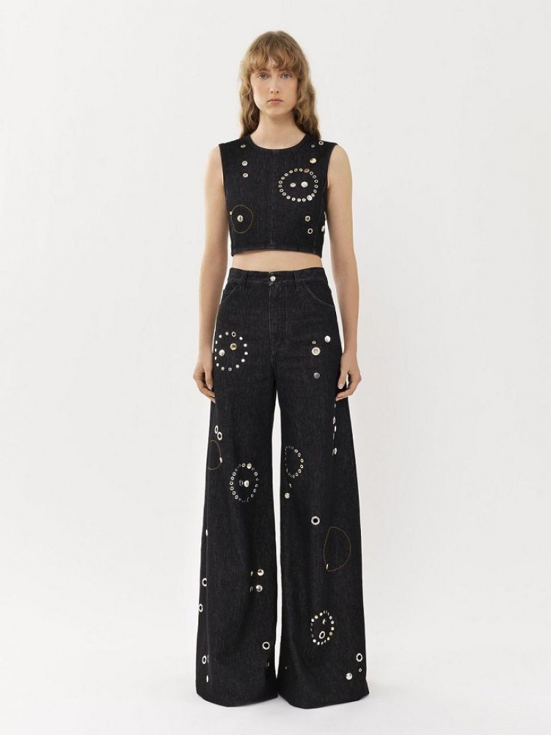 Hauts Chloe Cropped Noir | CHE-SR13884