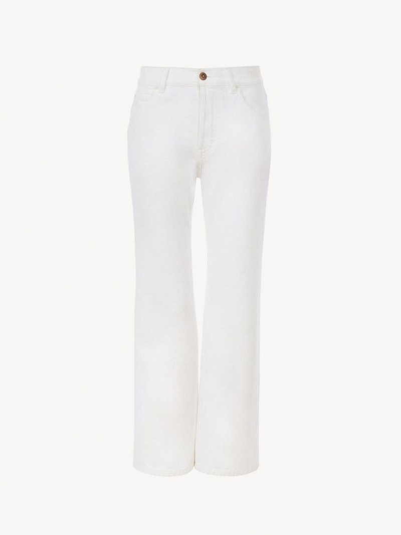 Jean Chloe Fuego Cropped Bootcut Blanche | CHE-SR13997