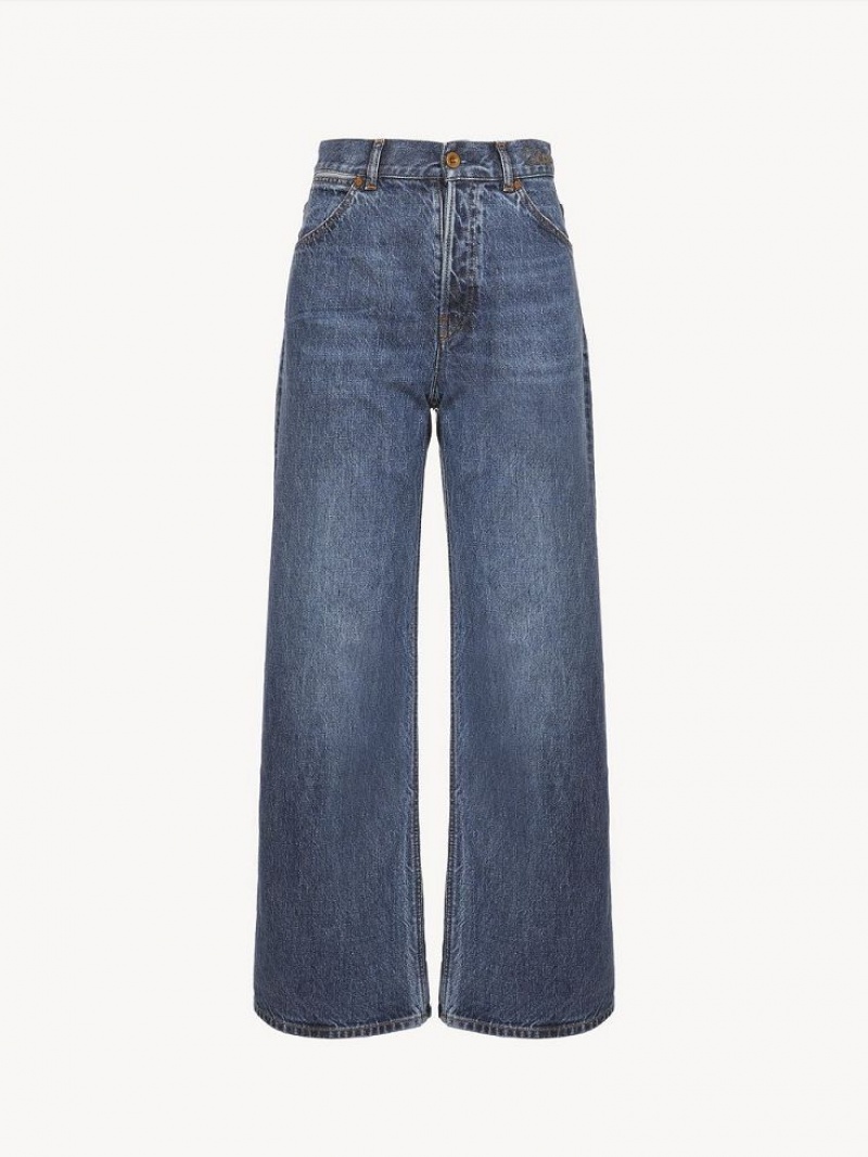 Jean Chloe Larges Cropped Bleu | CHE-SR13990