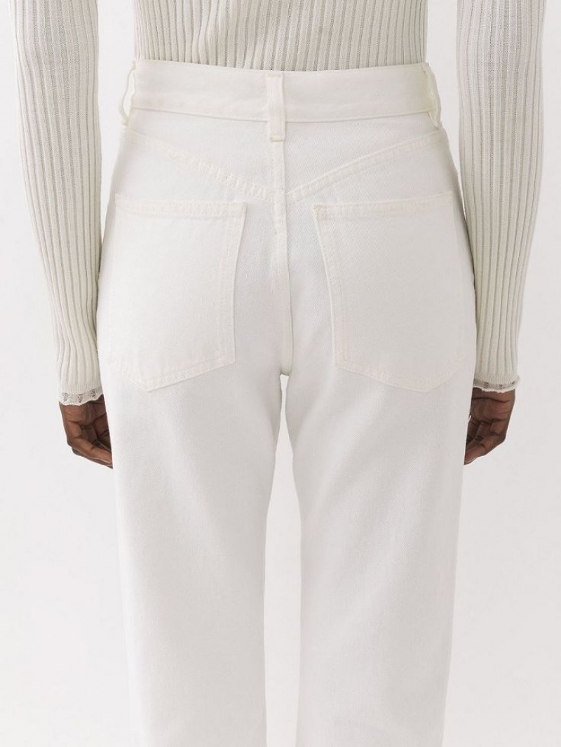 Jean Chloe Masaya Cropped Droit Blanche | CHE-SR13972