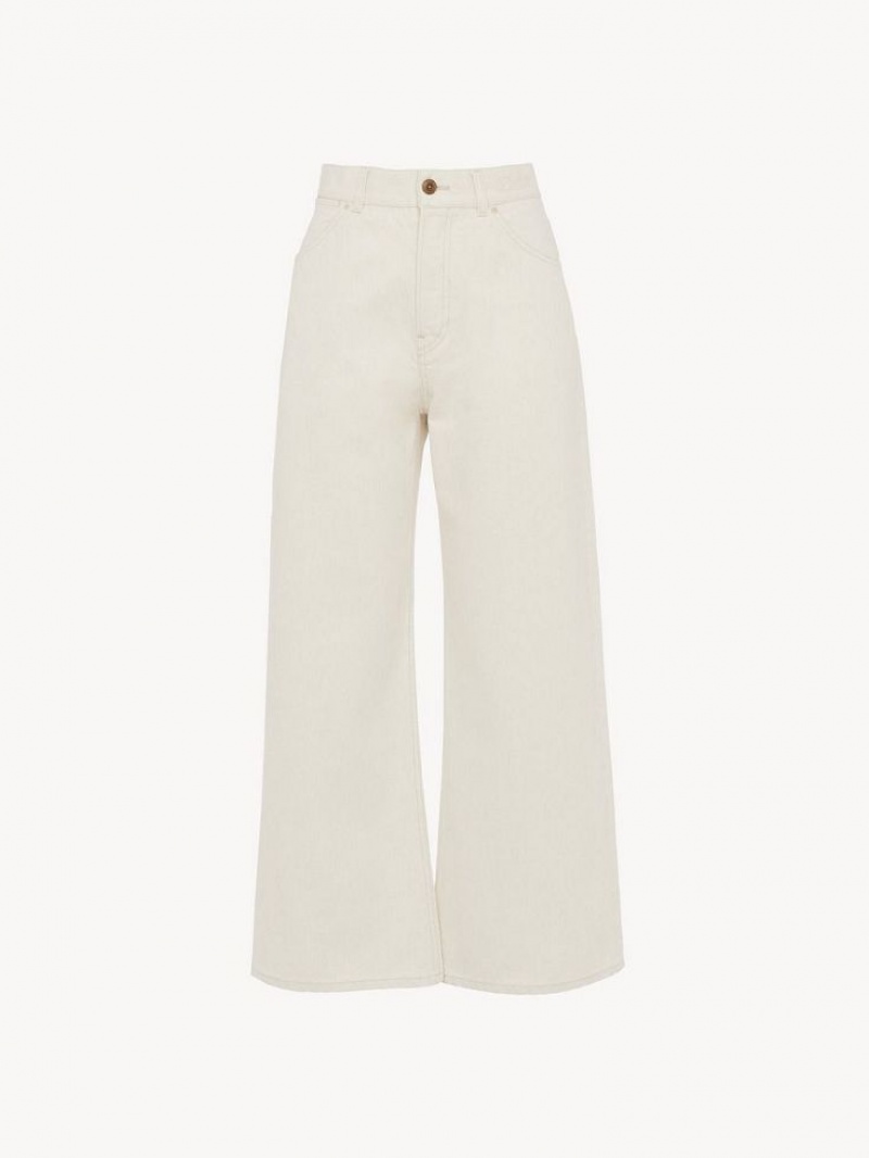 Jean Chloe Stromboli Larges Cropped Blanche | CHE-SR13995