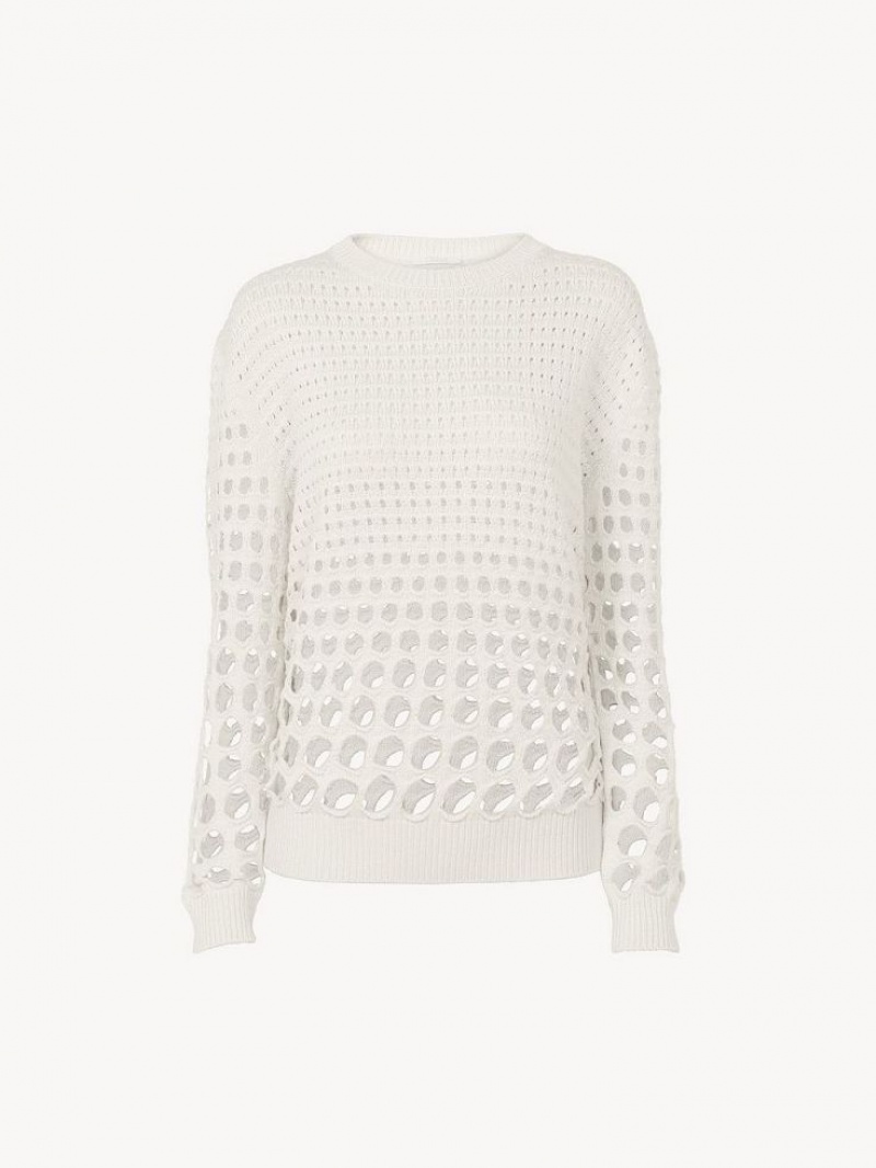 Knitwear Chloe Generous Blanche | CHE-SR13931