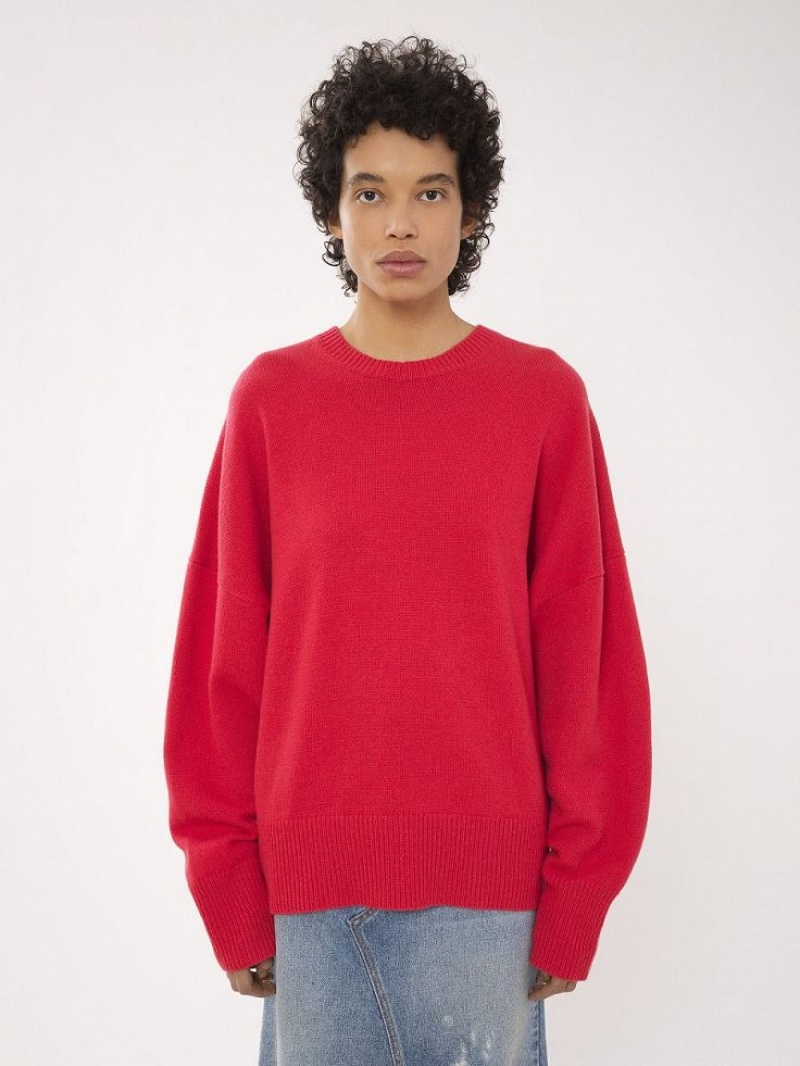 Knitwear Chloe Generous Crew-neck Rose | CHE-SR13954