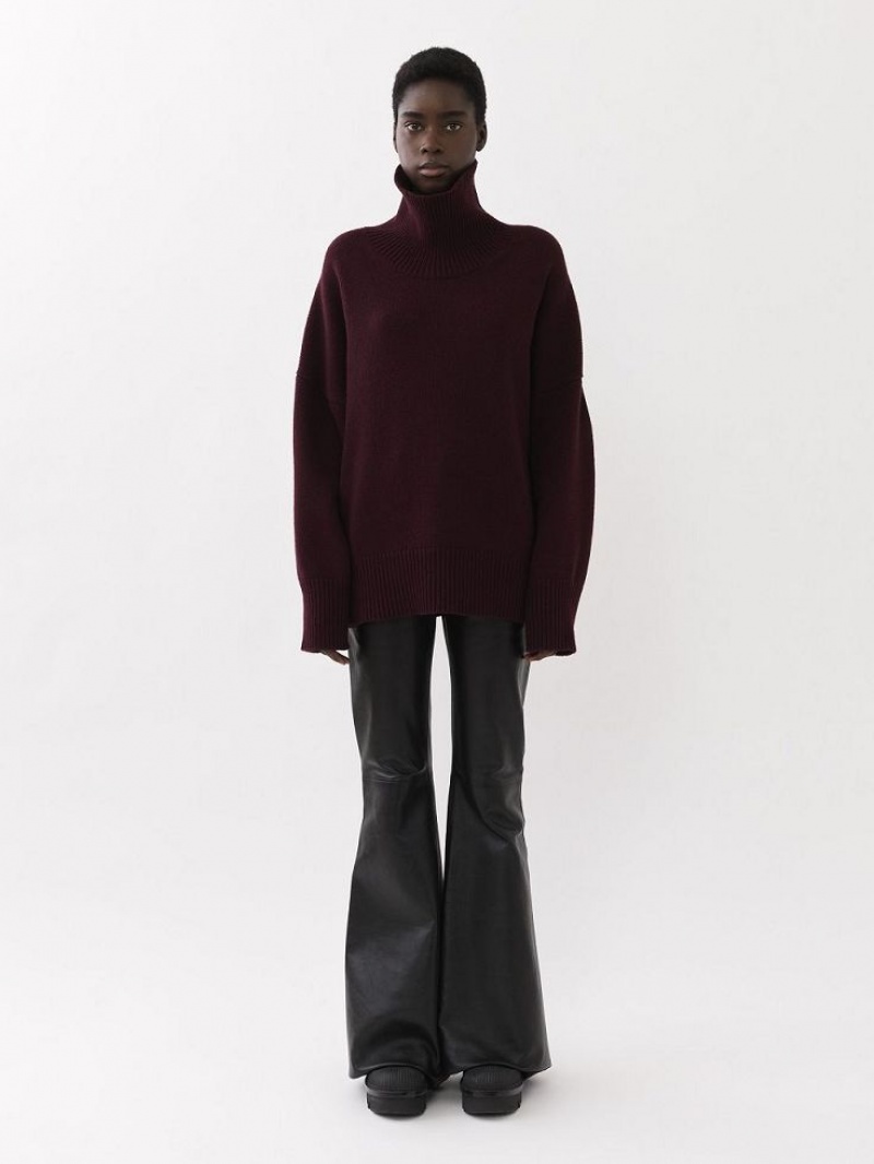 Knitwear Chloe Generous High-neck Violette | CHE-SR13926