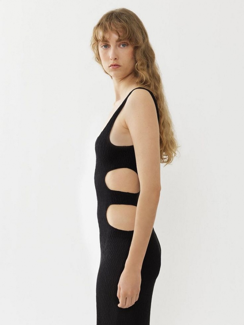 Knitwear Chloe Long Tank Noir | CHE-SR13936