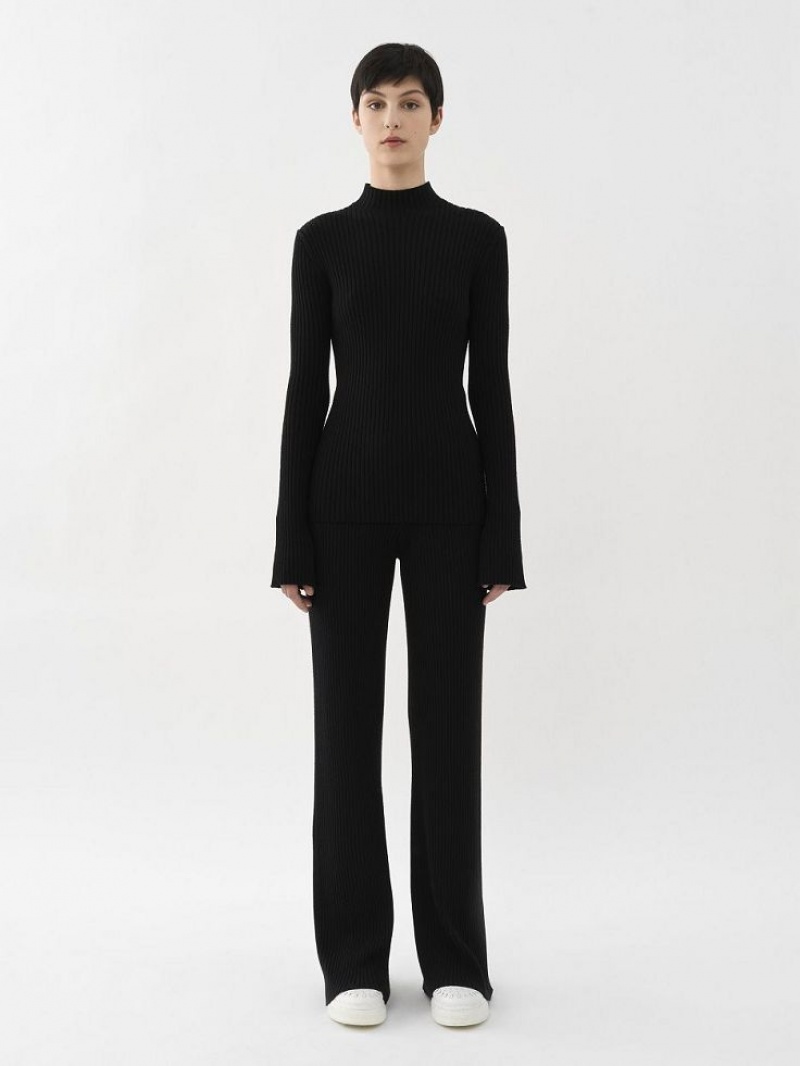 Knitwear Chloe Mock-neck Noir | CHE-SR13919