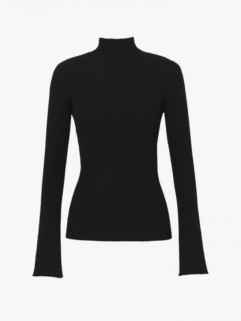 Knitwear Chloe Mock-neck Noir | CHE-SR13919