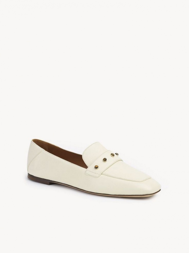 Loafer Chloe Aurna Low-heel Blanche | CHE-SR14247