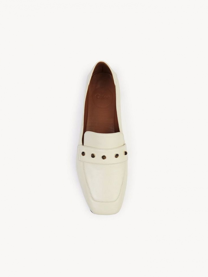 Loafer Chloe Aurna Low-heel Blanche | CHE-SR14247