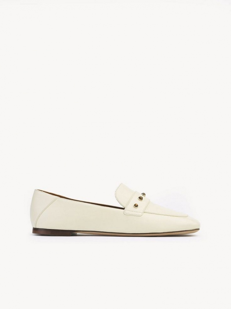 Loafer Chloe Aurna Low-heel Blanche | CHE-SR14247