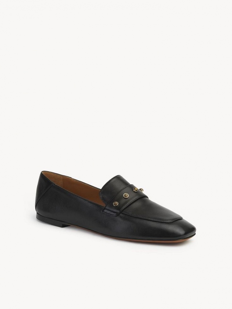 Loafer Chloe Aurna Low-heel Noir | CHE-SR14246