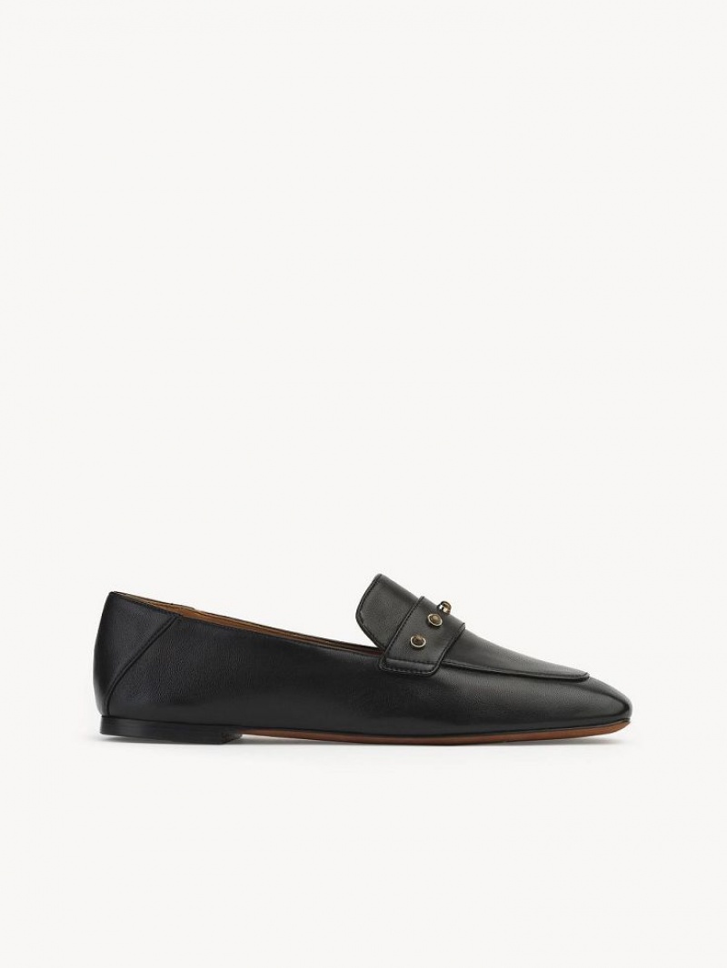 Loafer Chloe Aurna Low-heel Noir | CHE-SR14246