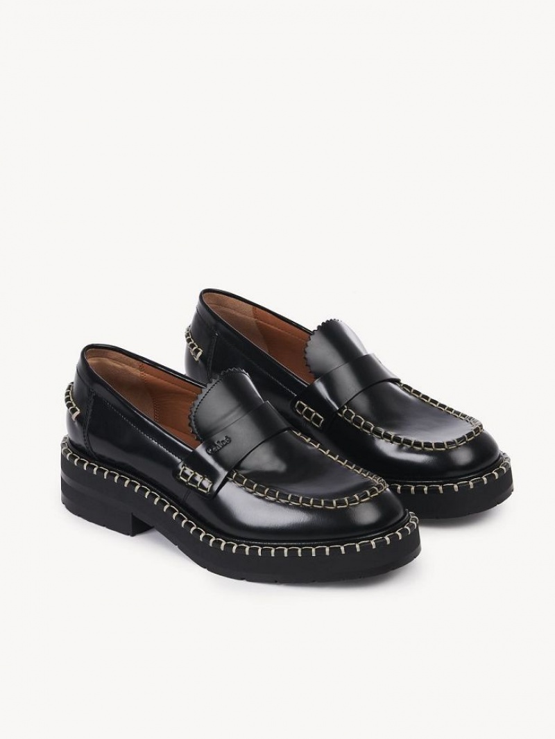 Loafer Chloe Noua Plates Noir | CHE-SR14245