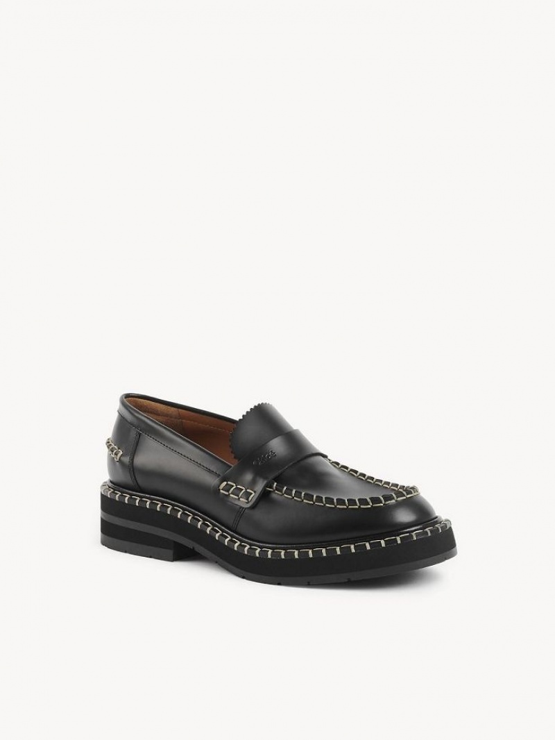 Loafer Chloe Noua Plates Noir | CHE-SR14248