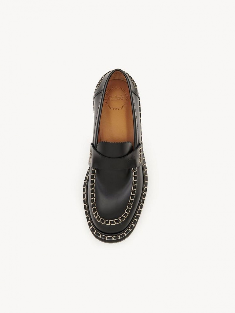 Loafer Chloe Noua Plates Noir | CHE-SR14248