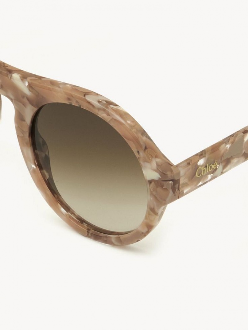 Lunette de Soleil Chloe Gayia Rose Beige | CHE-SR14573