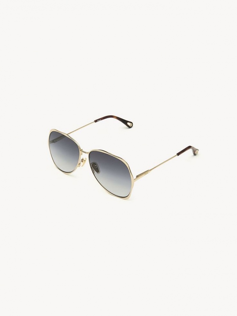 Lunette de Soleil Chloe Honoré Doré Grise | CHE-SR14566