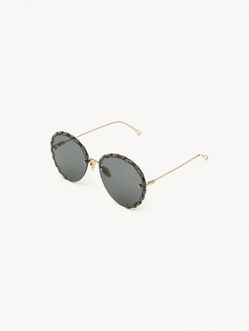 Lunette de Soleil Chloe Idora Doré Marron | CHE-SR14507