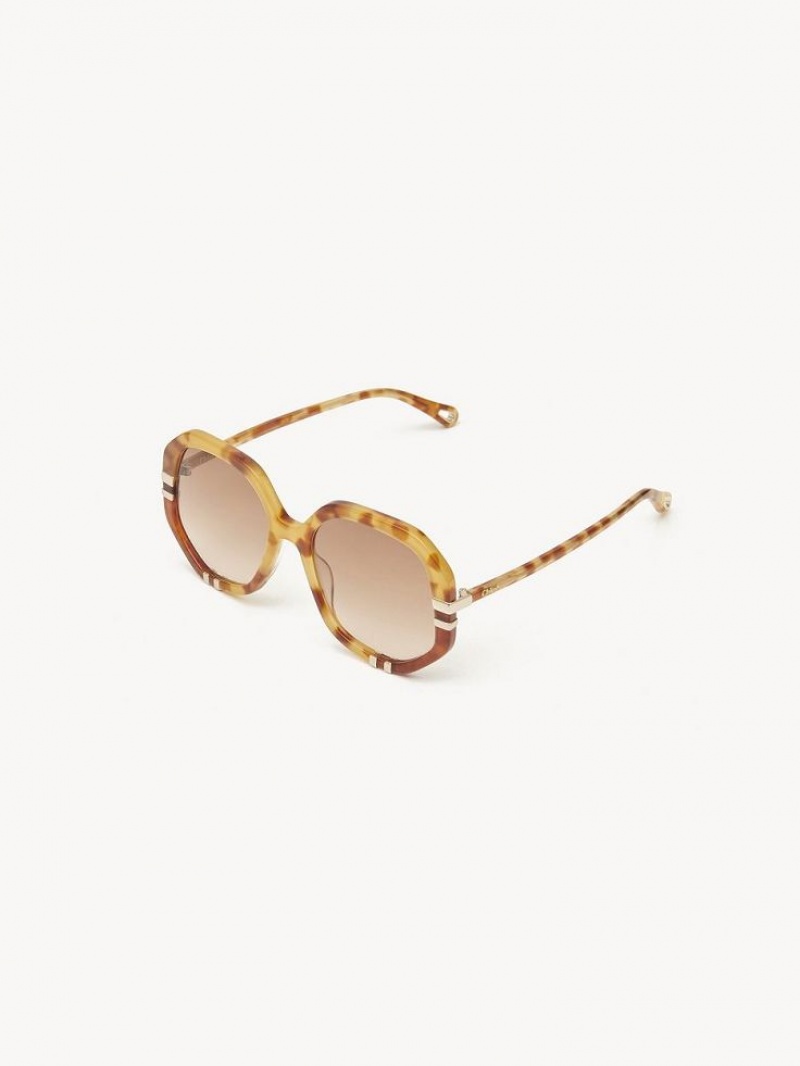 Lunette de Soleil Chloe West Small Havana Patchwork | CHE-SR14518