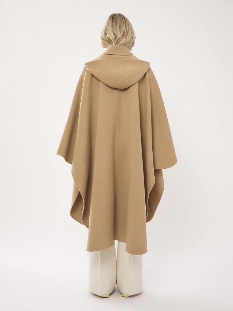 Manteaux Chloe Encapuchonné Cape Beige | CHE-SR13821