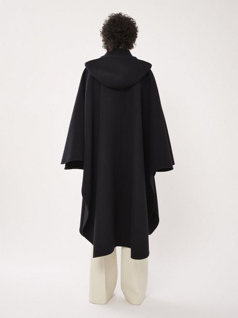 Manteaux Chloe Encapuchonné Cape Noir | CHE-SR13820