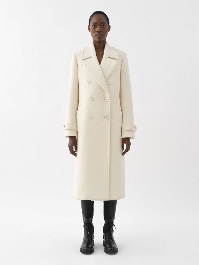 Manteaux Chloe Overcoat Blanche | CHE-SR13780